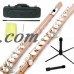 Sky Closed Hole C Flute with Lightweight Case, Cleaning Rod, Cloth, Joint Grease and Screw Driver - Velvet Pink Silver   